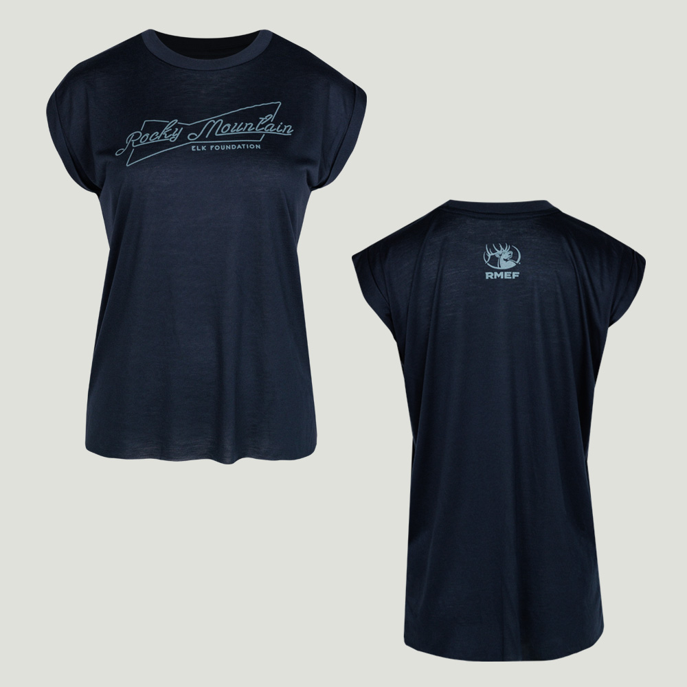 Ladies RMEF Original Rolled Cuffs Tee