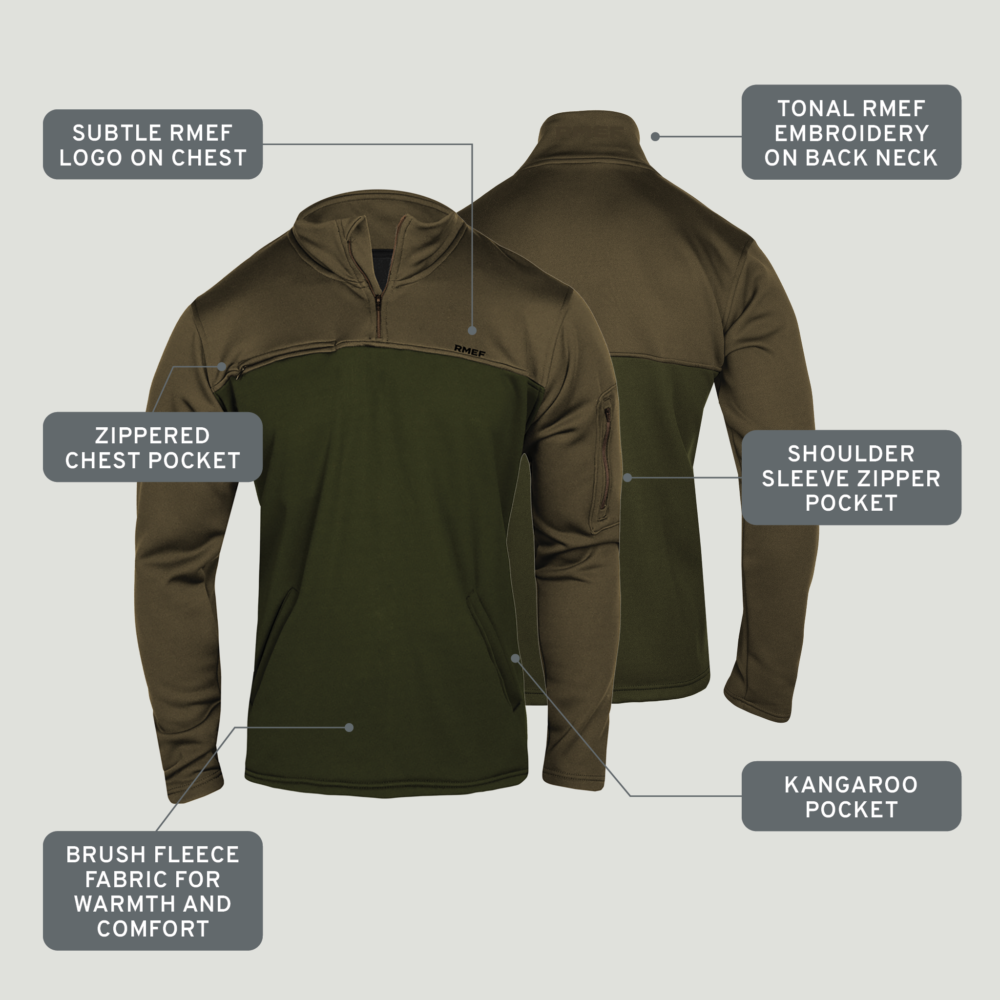 RMEF 1/4-Zip Pullover